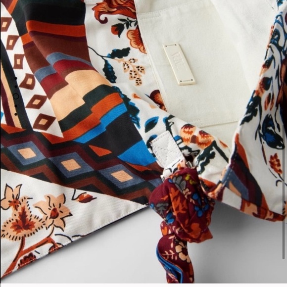 ZARA BNWT Printed Scarf Crossbody Bag - Picture 3 of 5